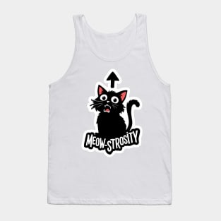 Meow-strosity Frightened Cat Arrow Tank Top